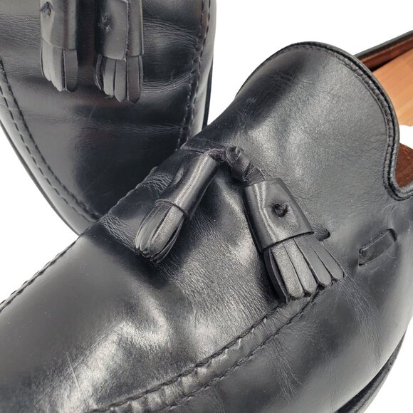 Allen Edmonds Grayson Dress Shoes Mens 10D Black Leather Classic Tassel Loafers - Picture 11 of 15